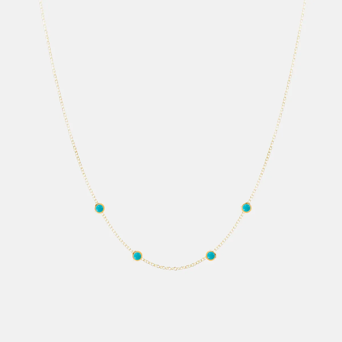 14K Gold Dainty Birthstone Necklace