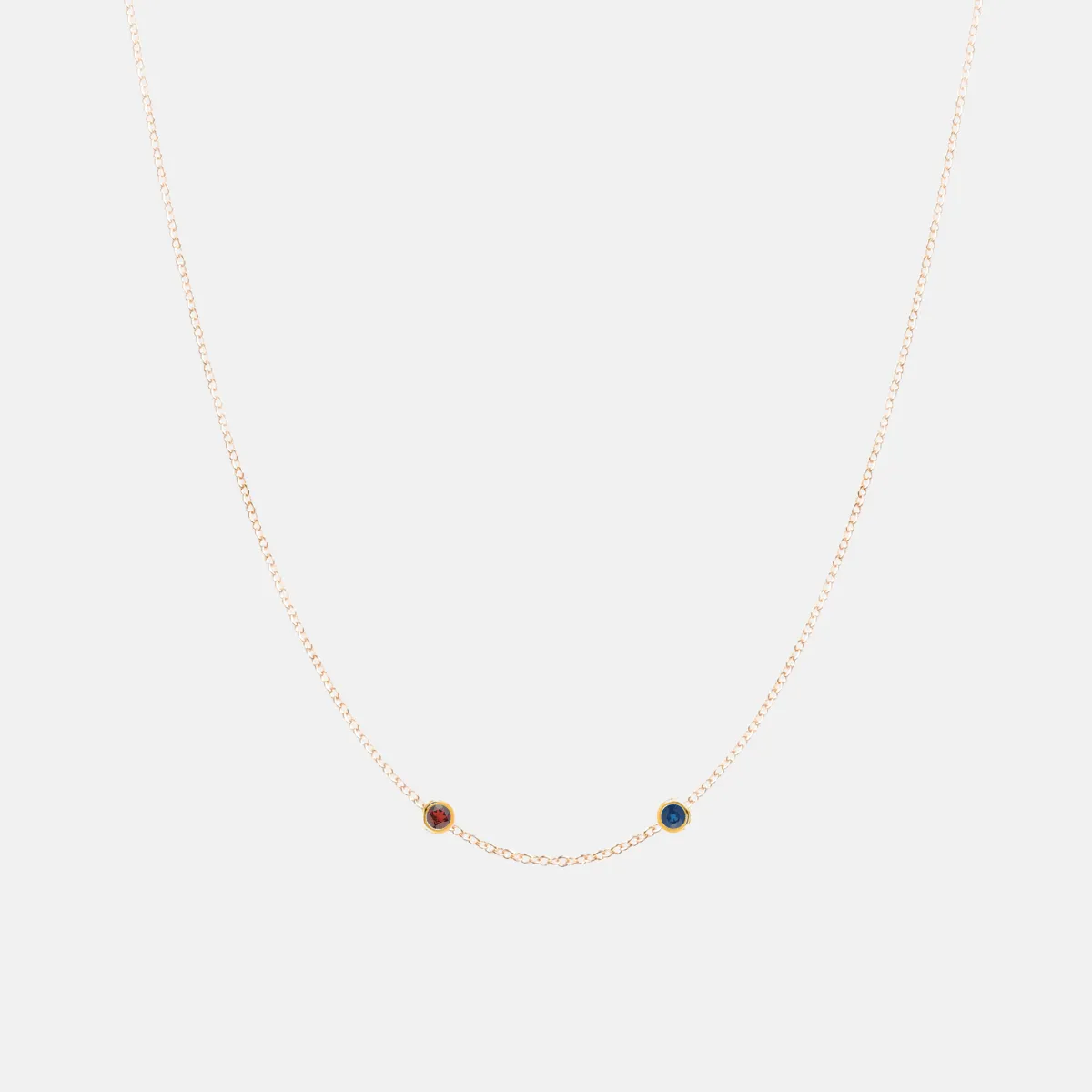 14K Gold Dainty Birthstone Necklace