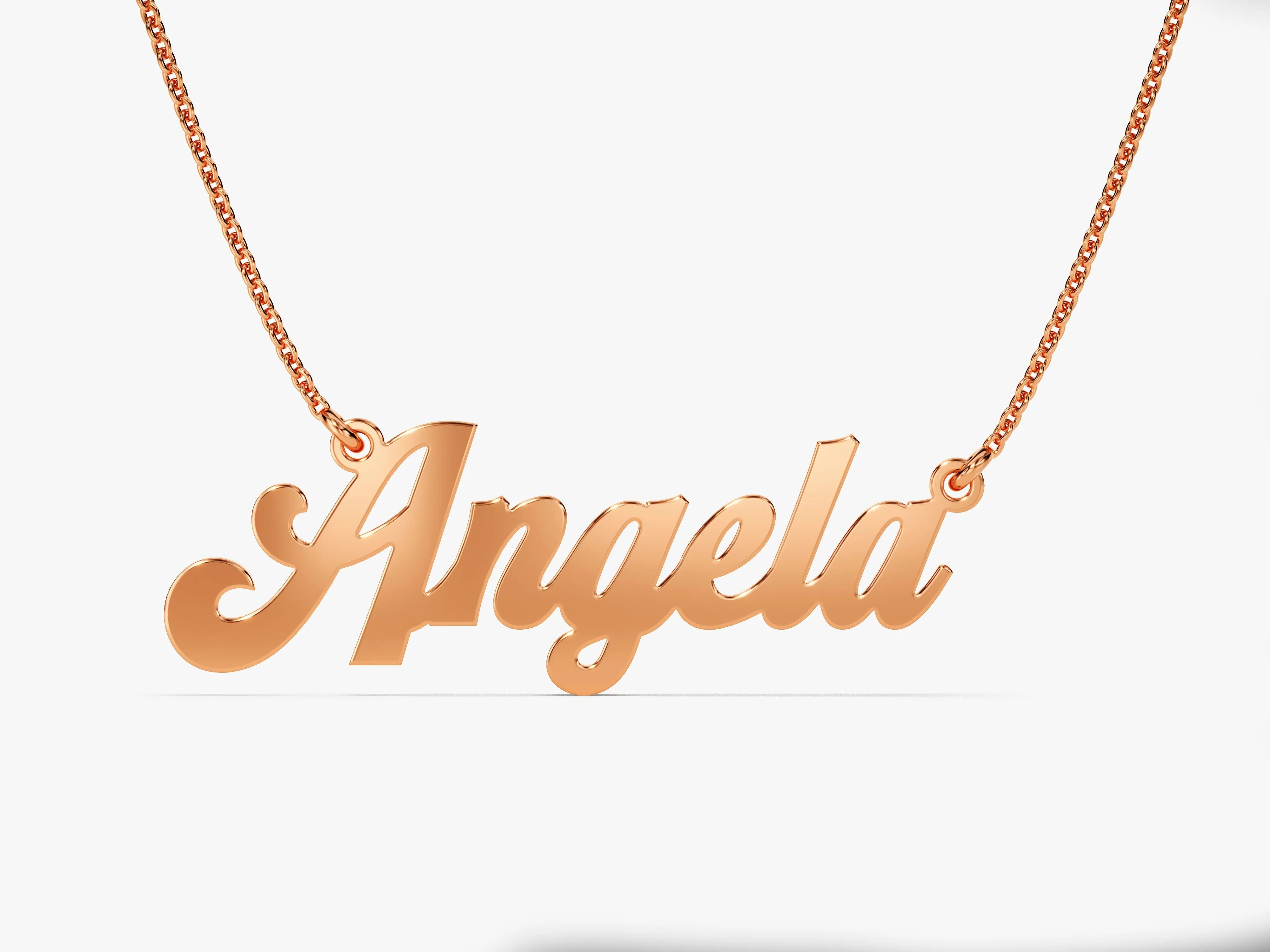 14k Solid Gold Bold Name Necklace