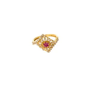 22K Gold & Enamel Decadence Ring