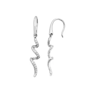 Acotis Silver Earrings Zirconia Drop G51168