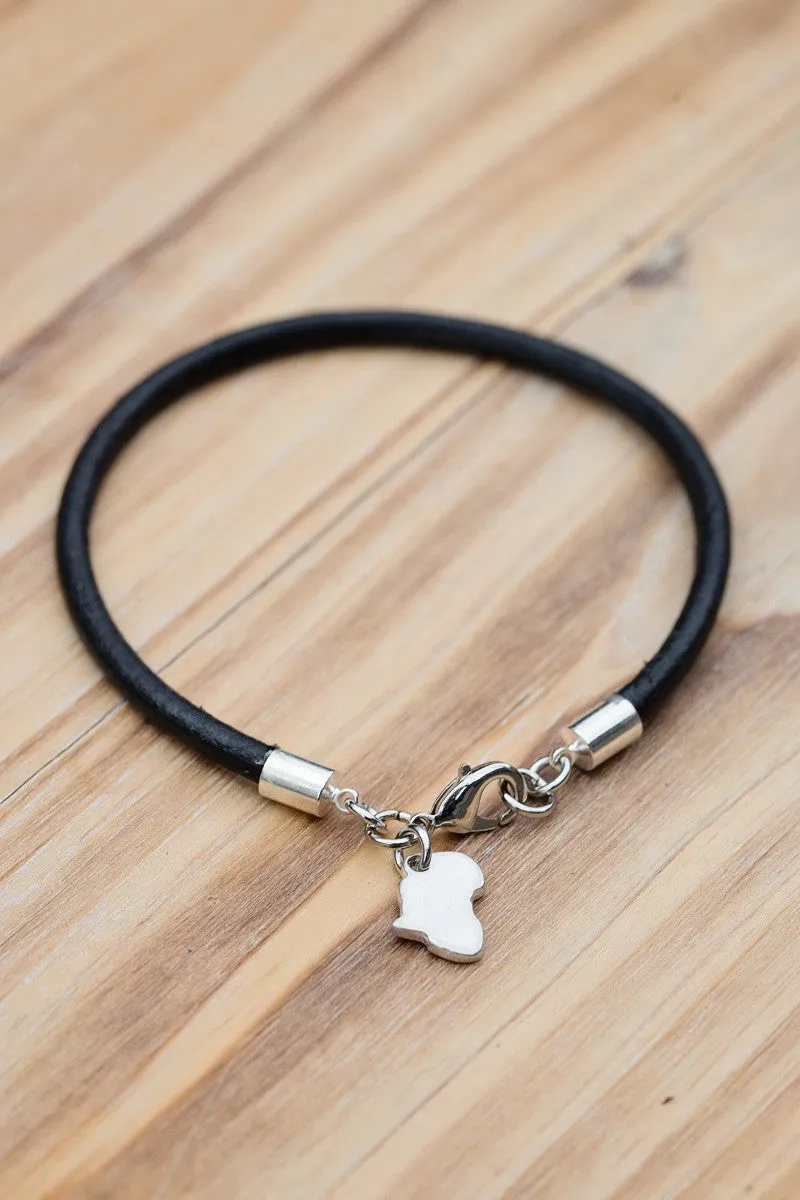 Africa Charm Leather Bracelet