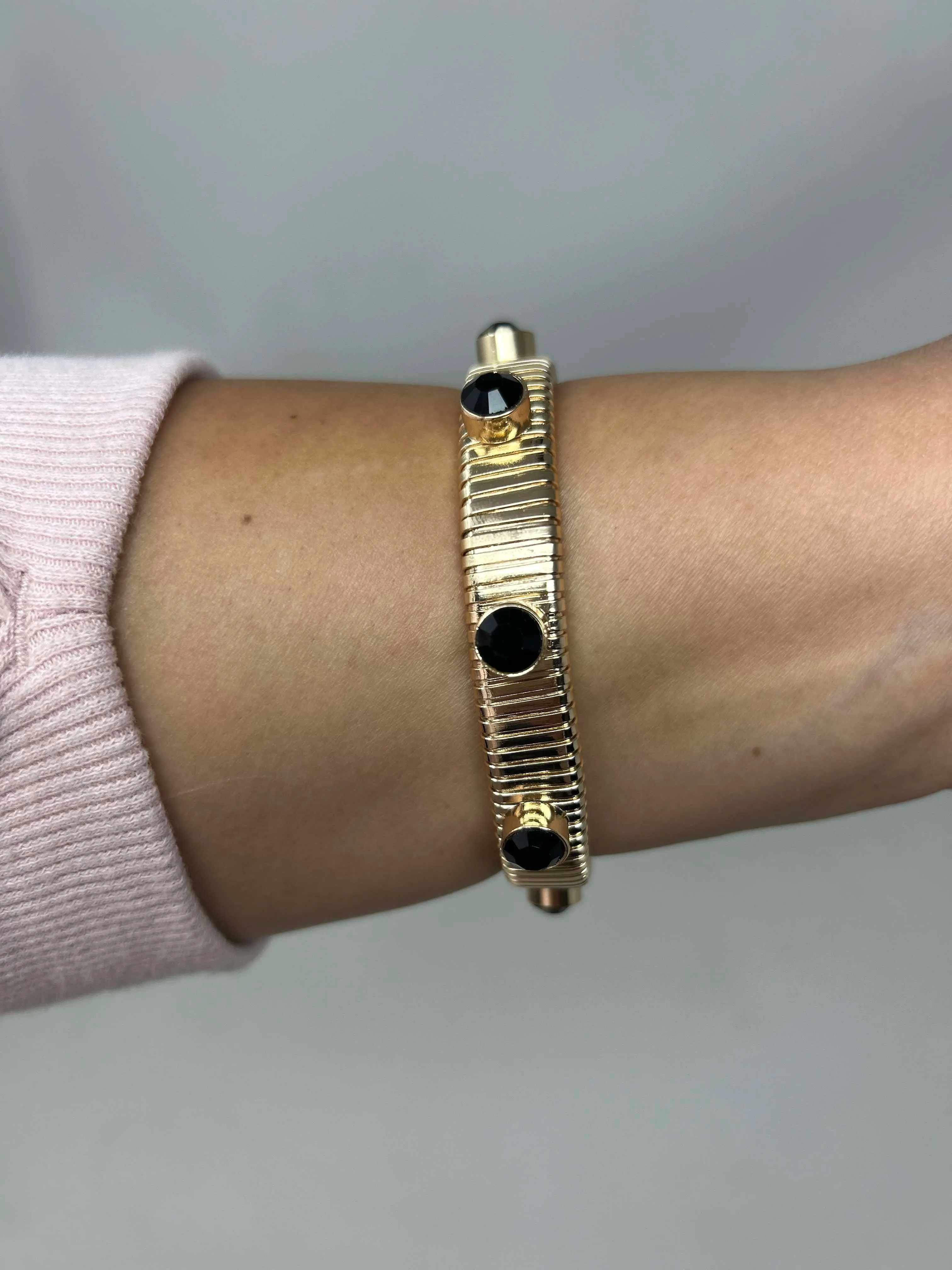 Black & Gold Bracelet Cuff