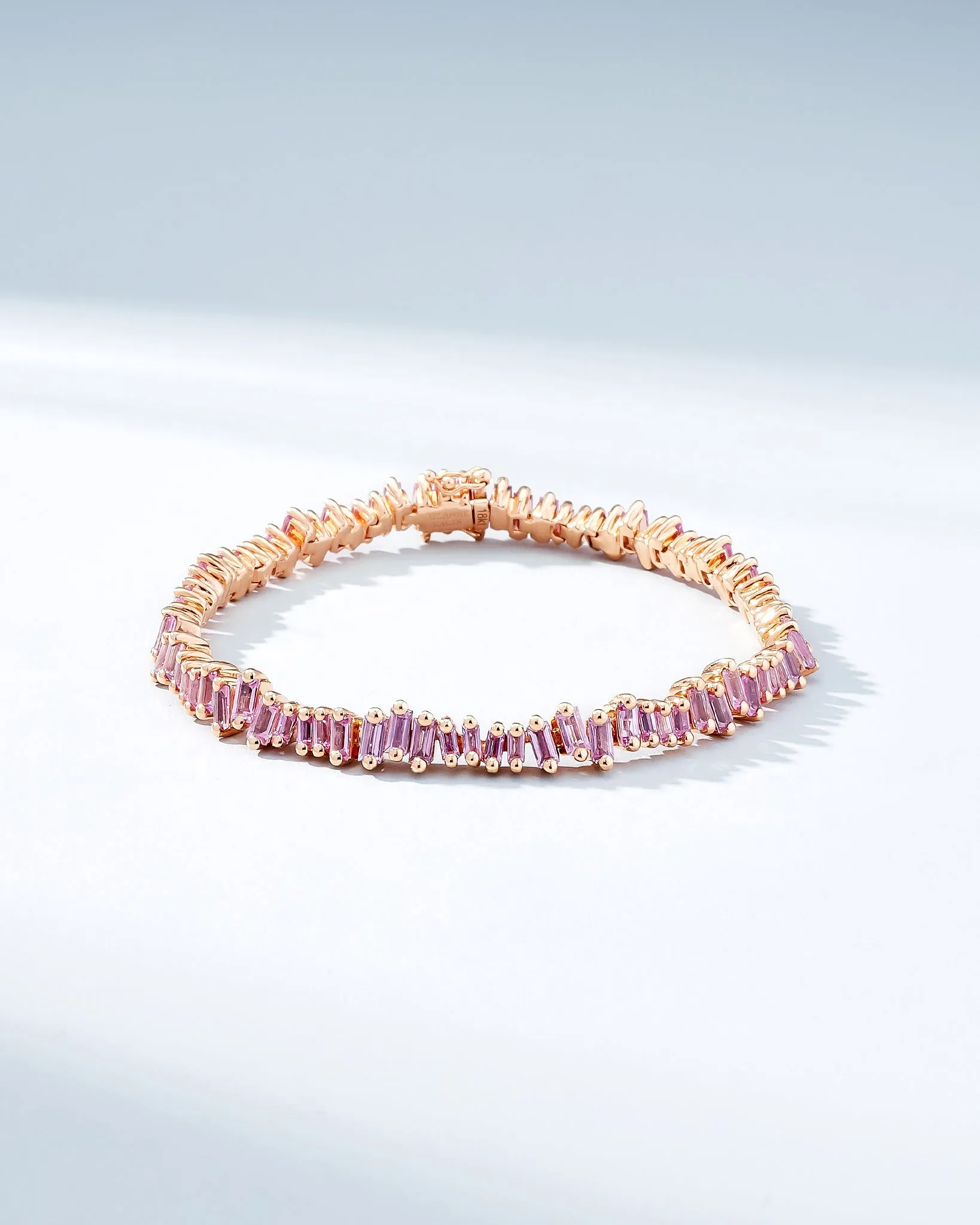 Bold Pink Sapphire Tennis Bracelet