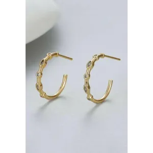 C Shape Gold Alloy Earrings for Luxurious Fashion and Timeless Elegance