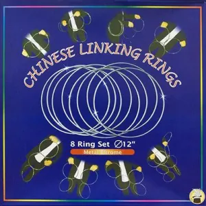 Chinese Linking Rings (12 inch, CHROME) by Vincenzo Difatta