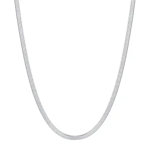 Choker Snake Chain Necklace Silver