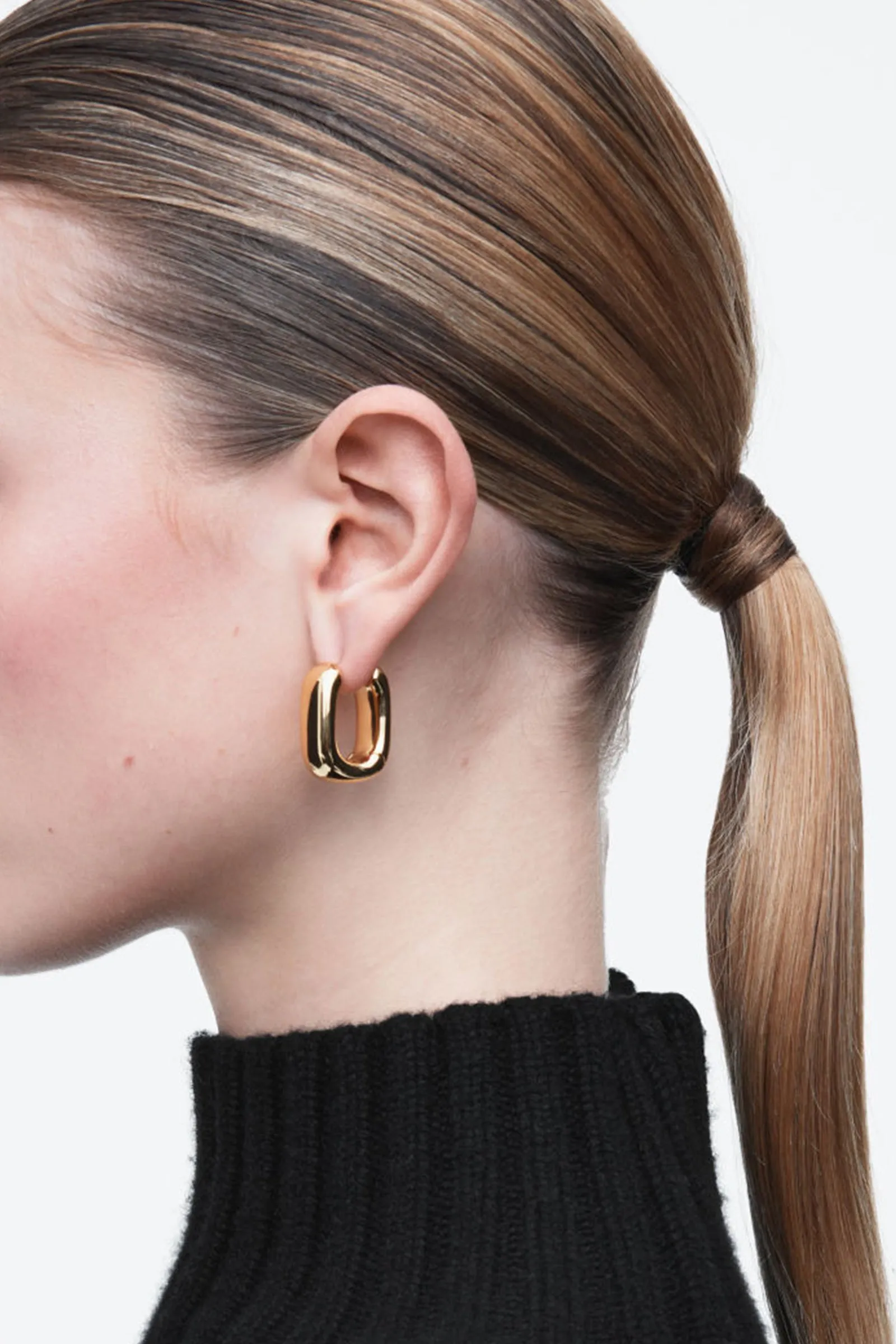 Chunky Squared Hoop Earrings