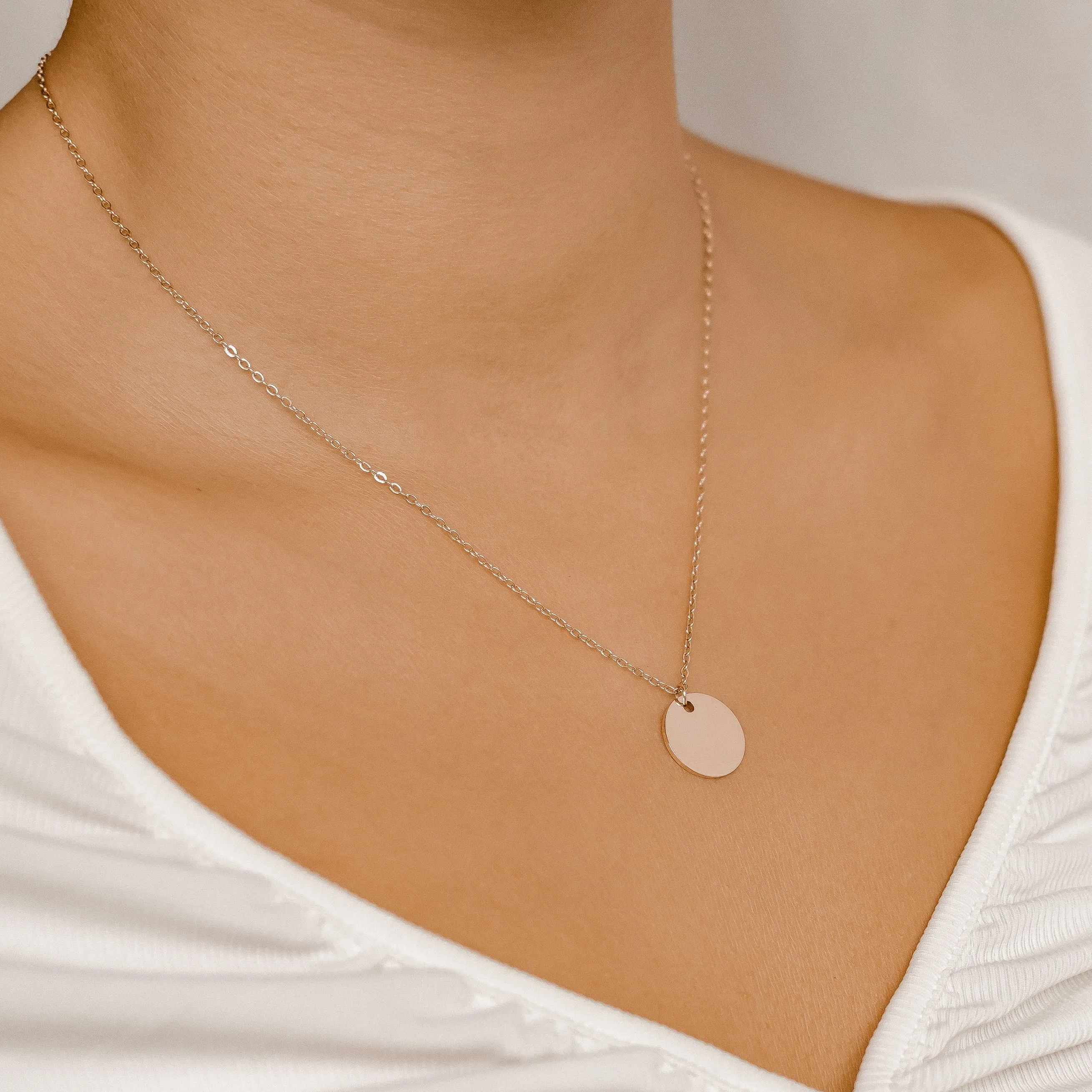 Circle Necklace Rose Gold