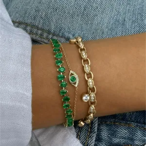 Classic Diamond Chain Gypsy Roma Bracelet