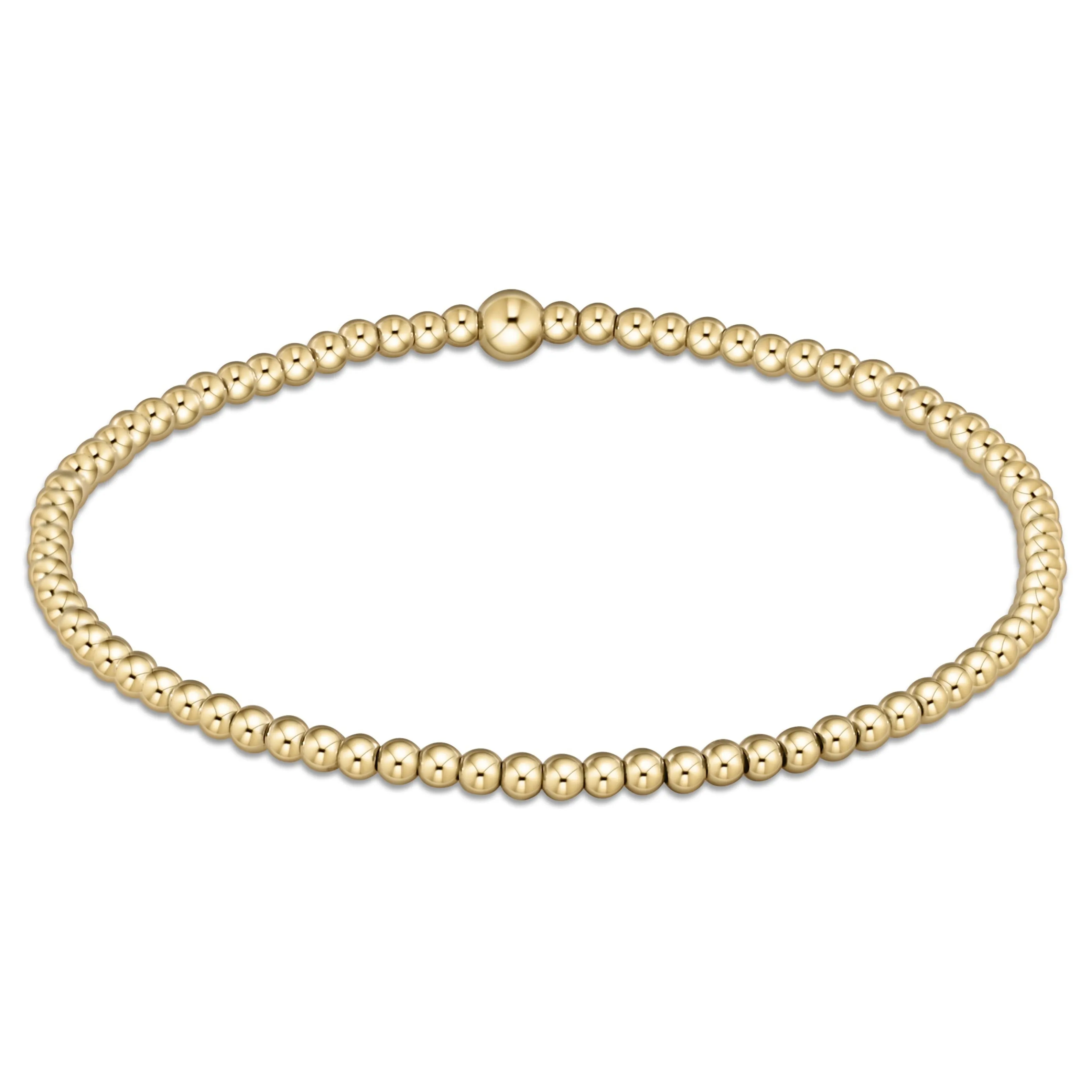 Classic Gold 2.5mm Bead Bracelet