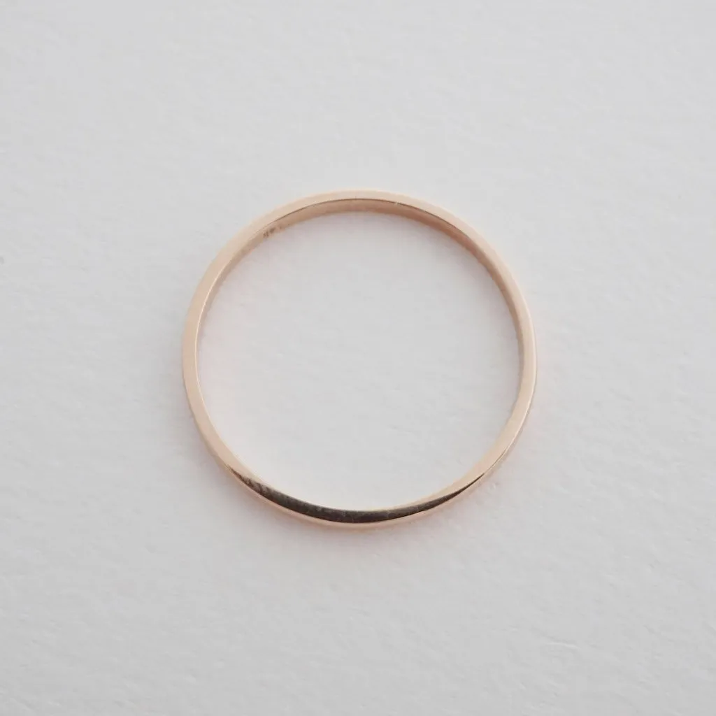 Classic Stacking Ring, 14k Gold