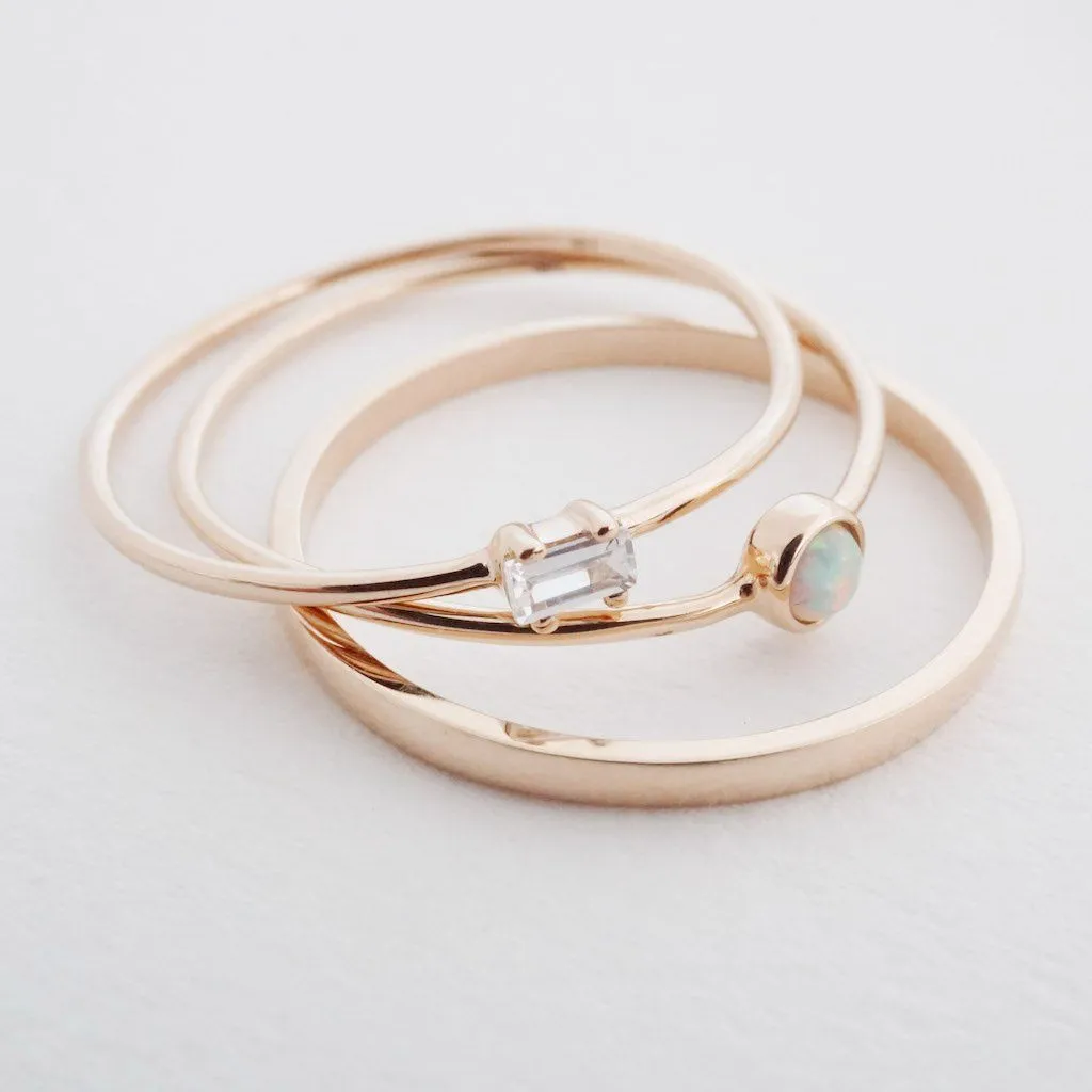 Classic Stacking Ring, 14k Gold