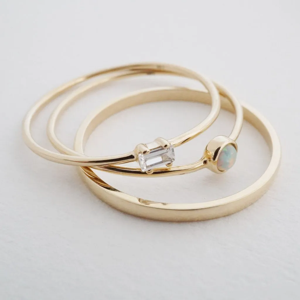 Classic Stacking Ring, 14k Gold