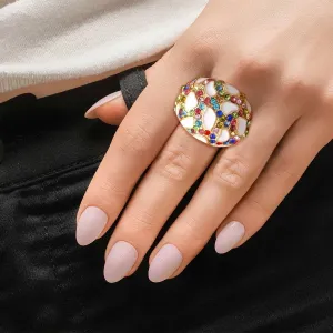 Colorful Dome Ring: Elevate Your Look with Vibrant Style