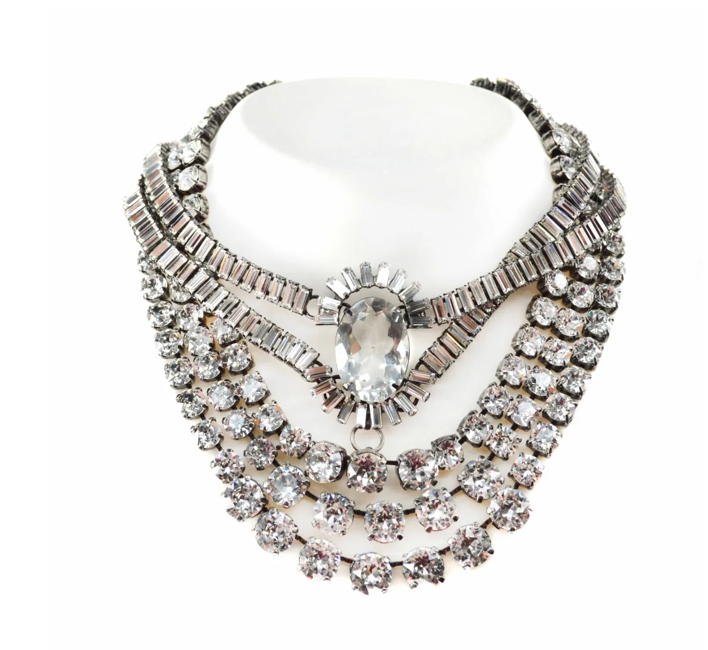 Crystal Twist Choker Necklace