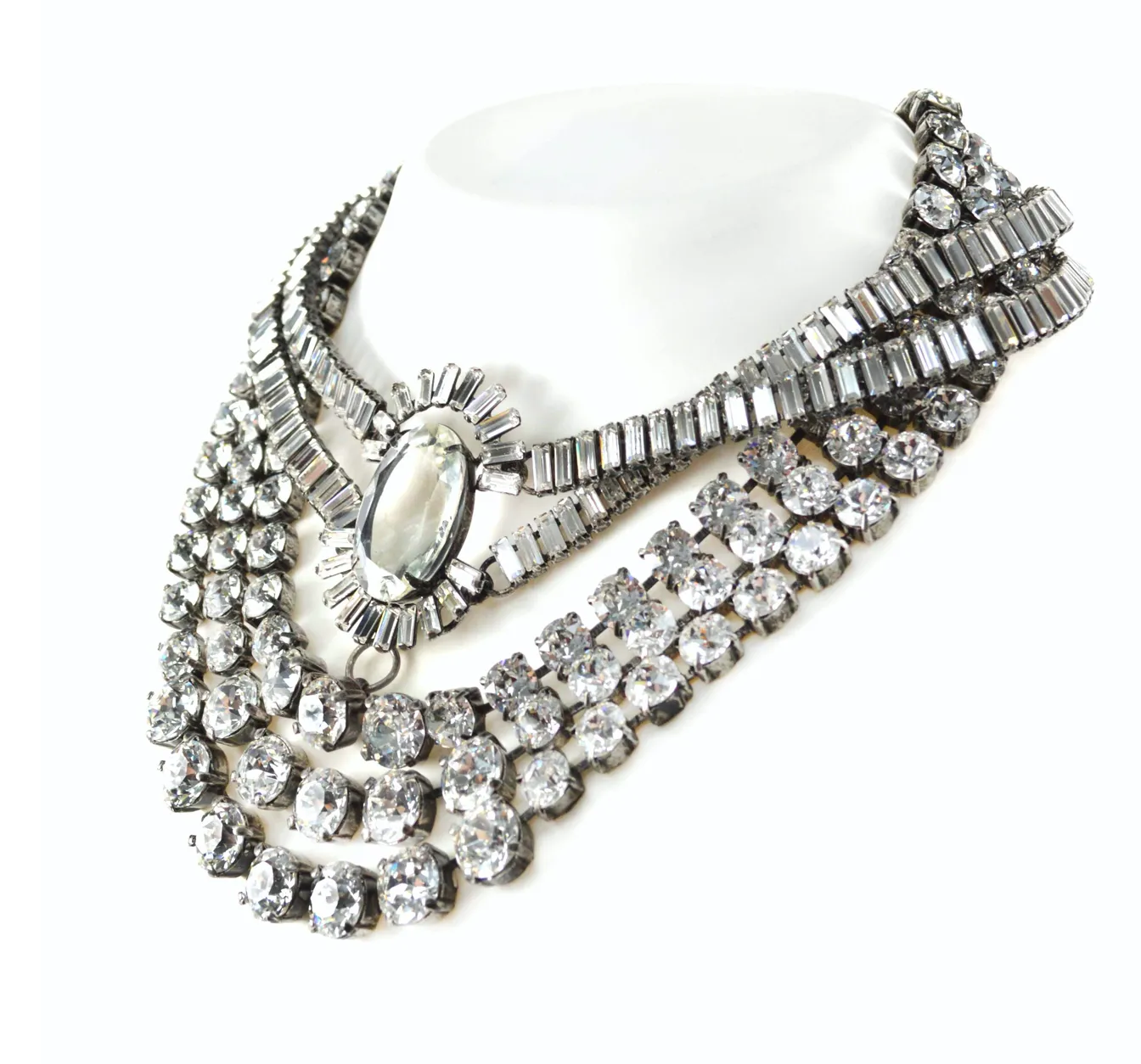 Crystal Twist Choker Necklace