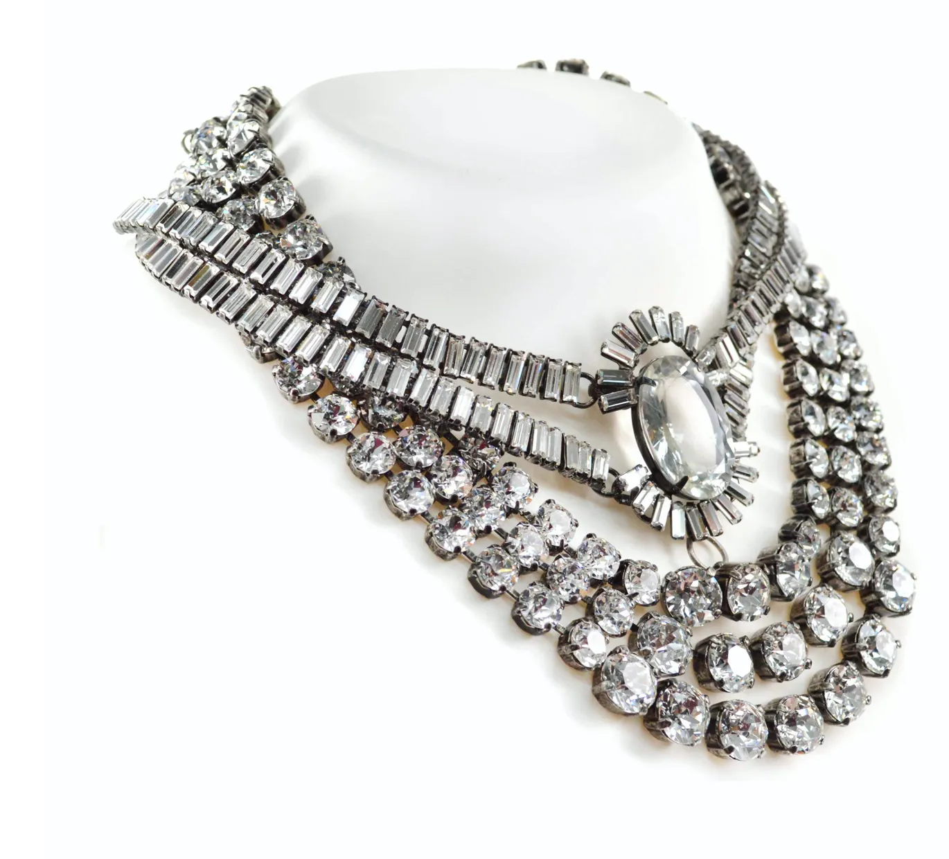 Crystal Twist Choker Necklace