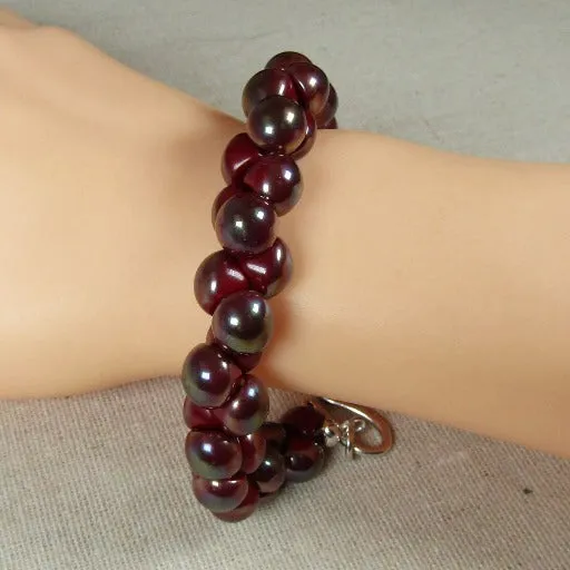 Czech Crystal Teardrop Marron Bracelet