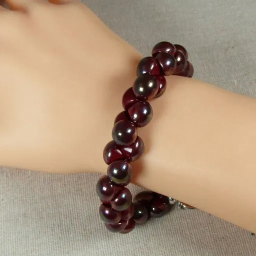 Czech Crystal Teardrop Marron Bracelet