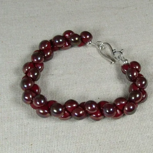 Czech Crystal Teardrop Marron Bracelet