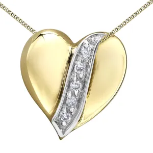 Delicate Diamond Heart Pendant