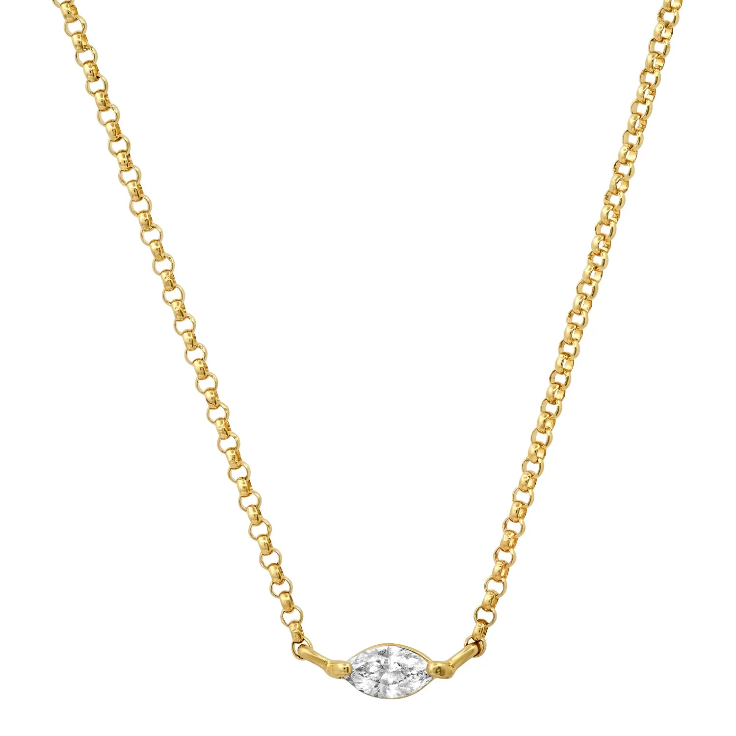 Delicate Diamond Solo Shape Necklace