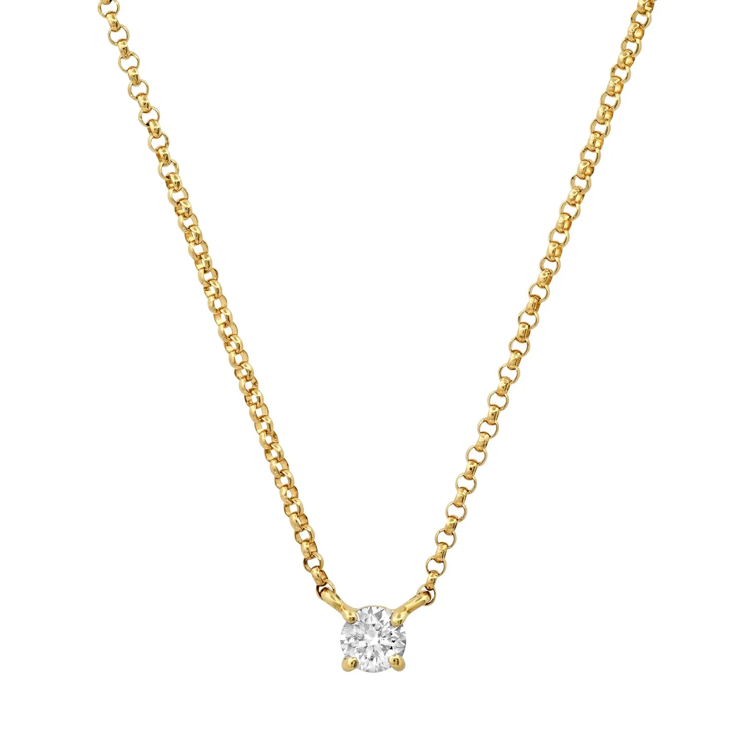 Delicate Diamond Solo Shape Necklace