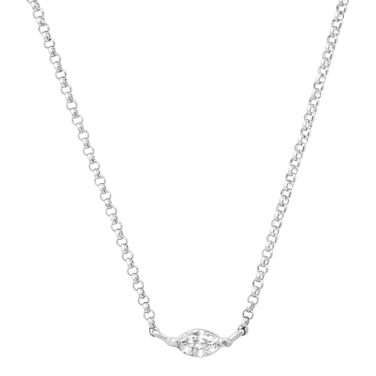 Delicate Diamond Solo Shape Necklace