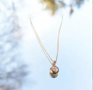 Delicate Moissanite Pendant in 14k Gold by Audrée H. St-Amour