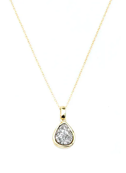 Emma Teardrop Pendant in Gold