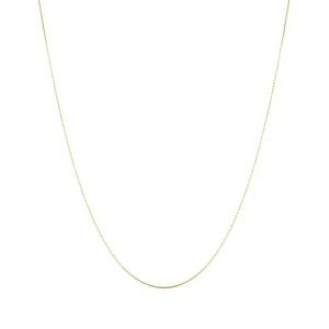 Fine Box Chain Necklace Sterling Silver Gold