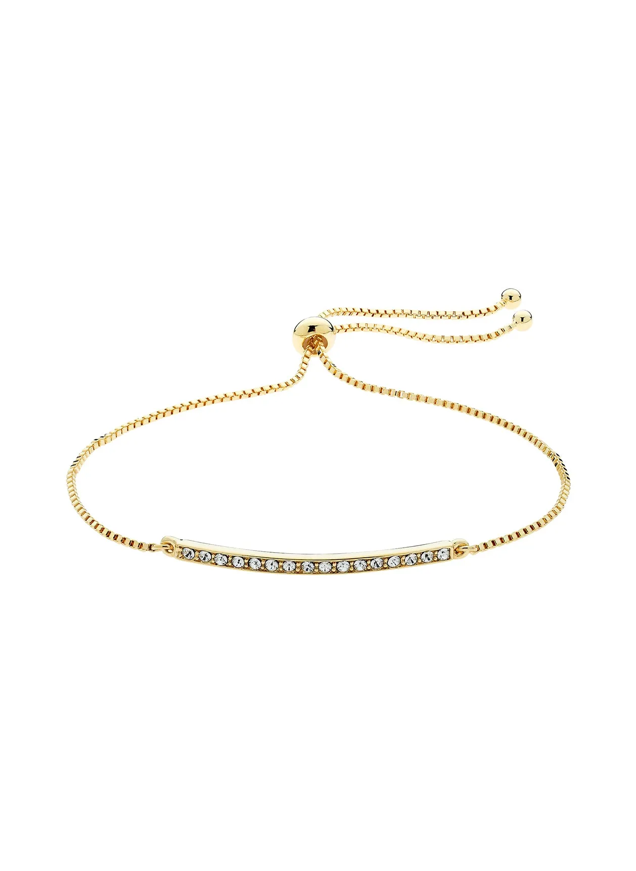 Gold Crystal Bar Bracelet