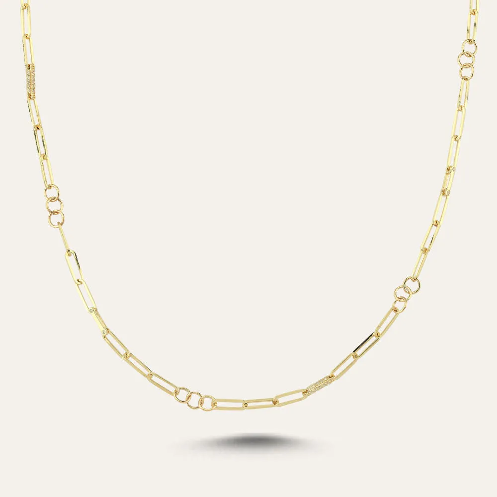 Gold-Filled Mixed Bold Chain Necklace