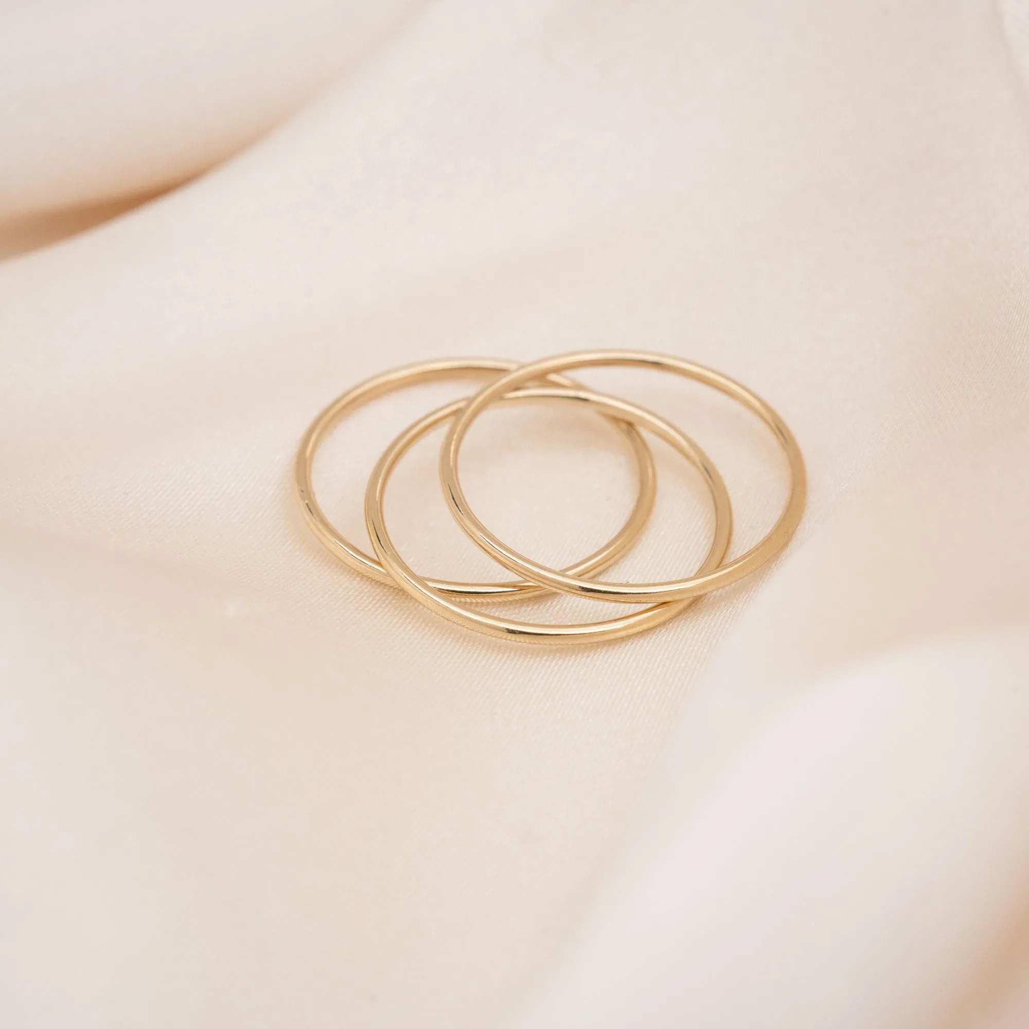 Gold Filled Stackable Ring Set of 3