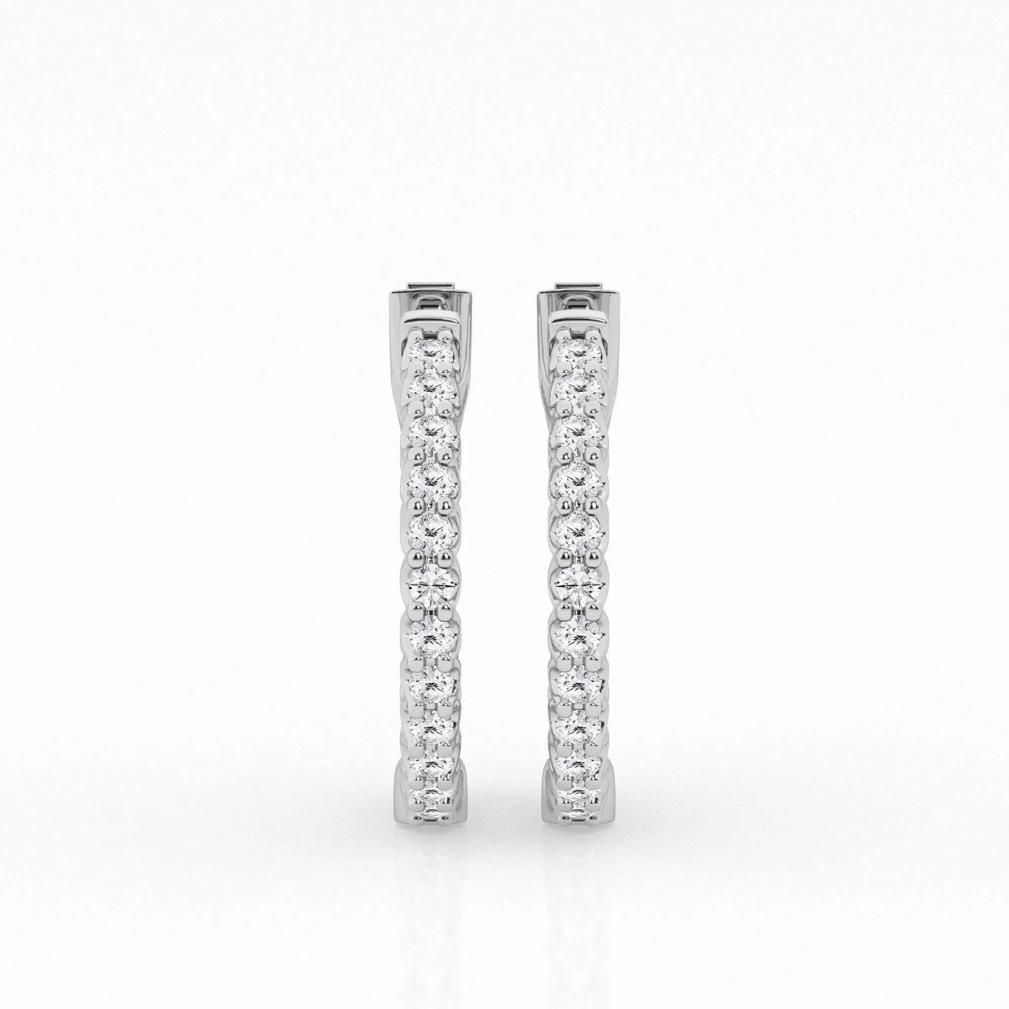 Gorgeous Lab Diamond Hoop Earrings by Mercury Rings