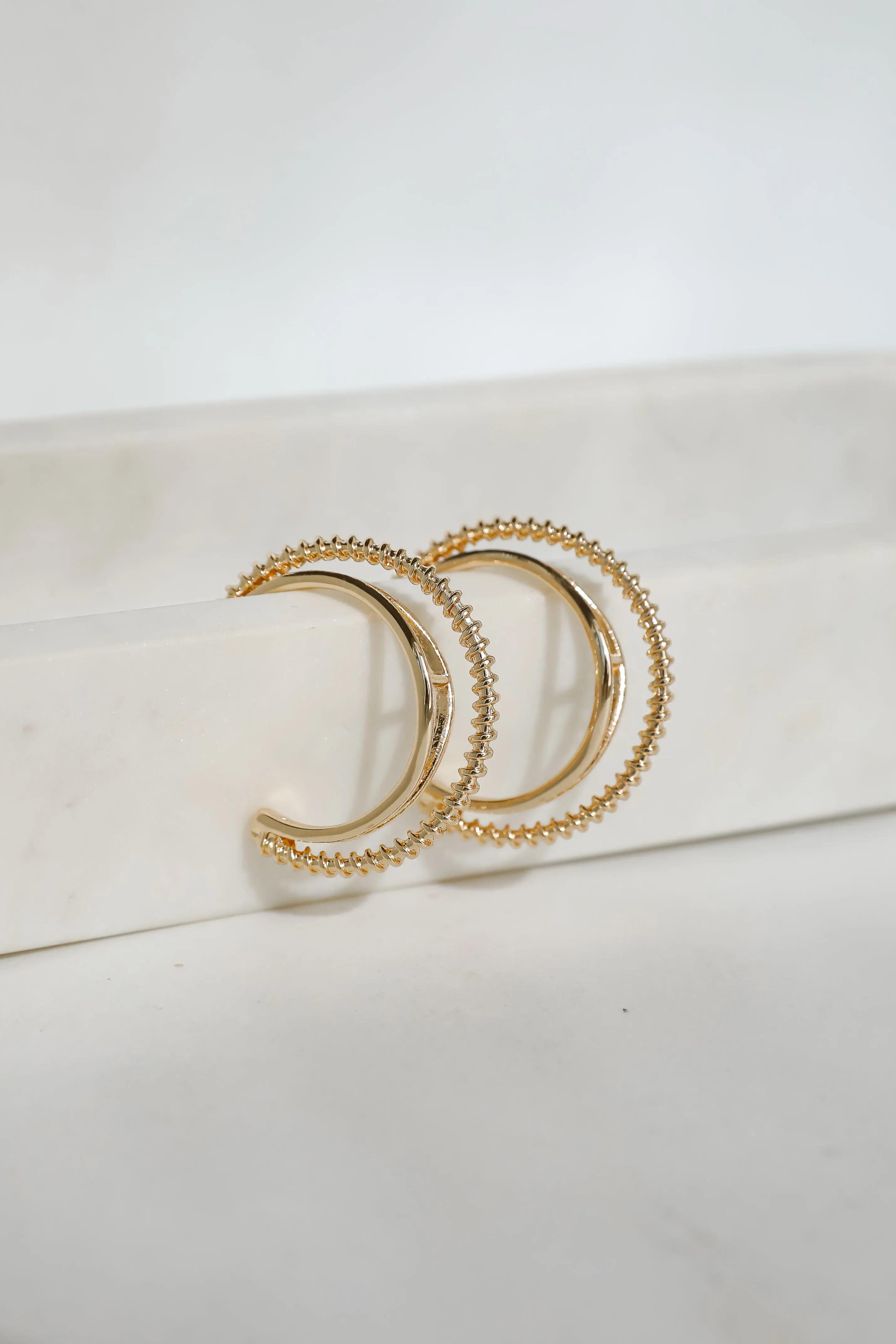 Ivy Gold Double Hoop Earrings