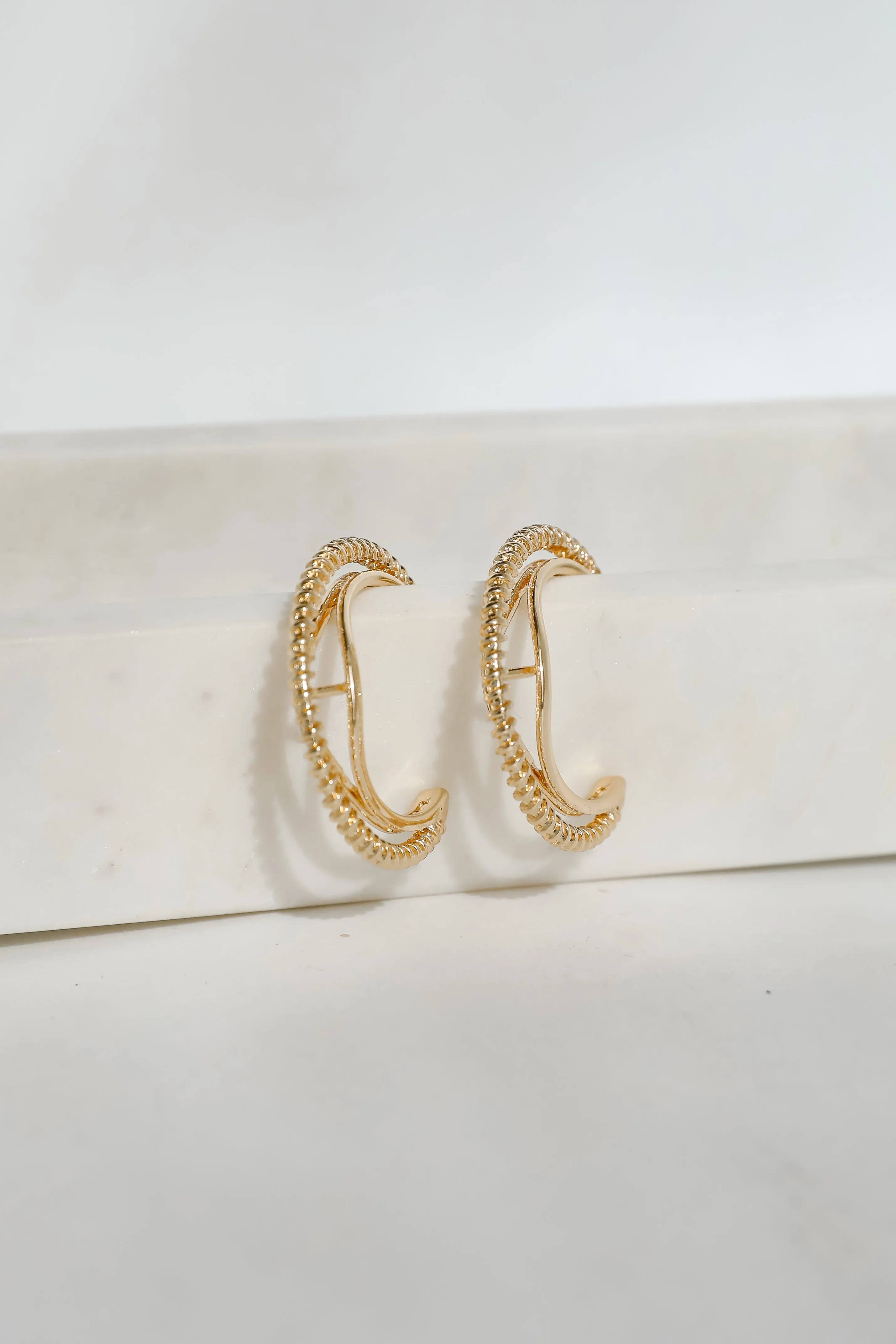 Ivy Gold Double Hoop Earrings