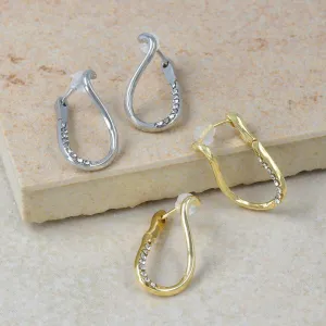 Jeweled Hoop Earrings