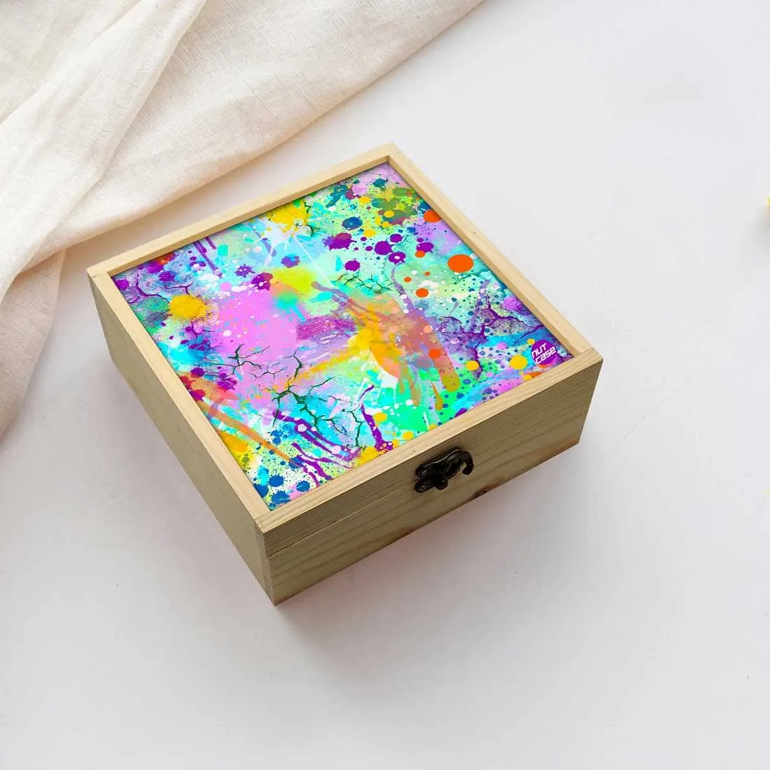 Jewellery Box Makepup Organizer -  Colorful Watercolor