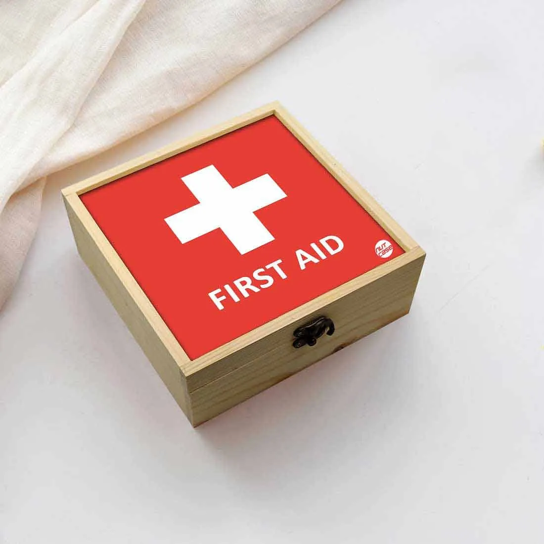 Jewellery Box Makepup Organizer -  First Aid Red