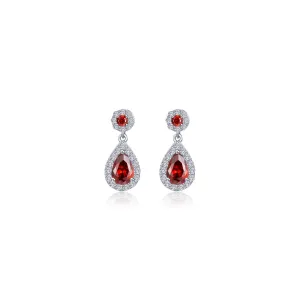 Lafonn Classic Pear Garnet Earring E0590GNP00