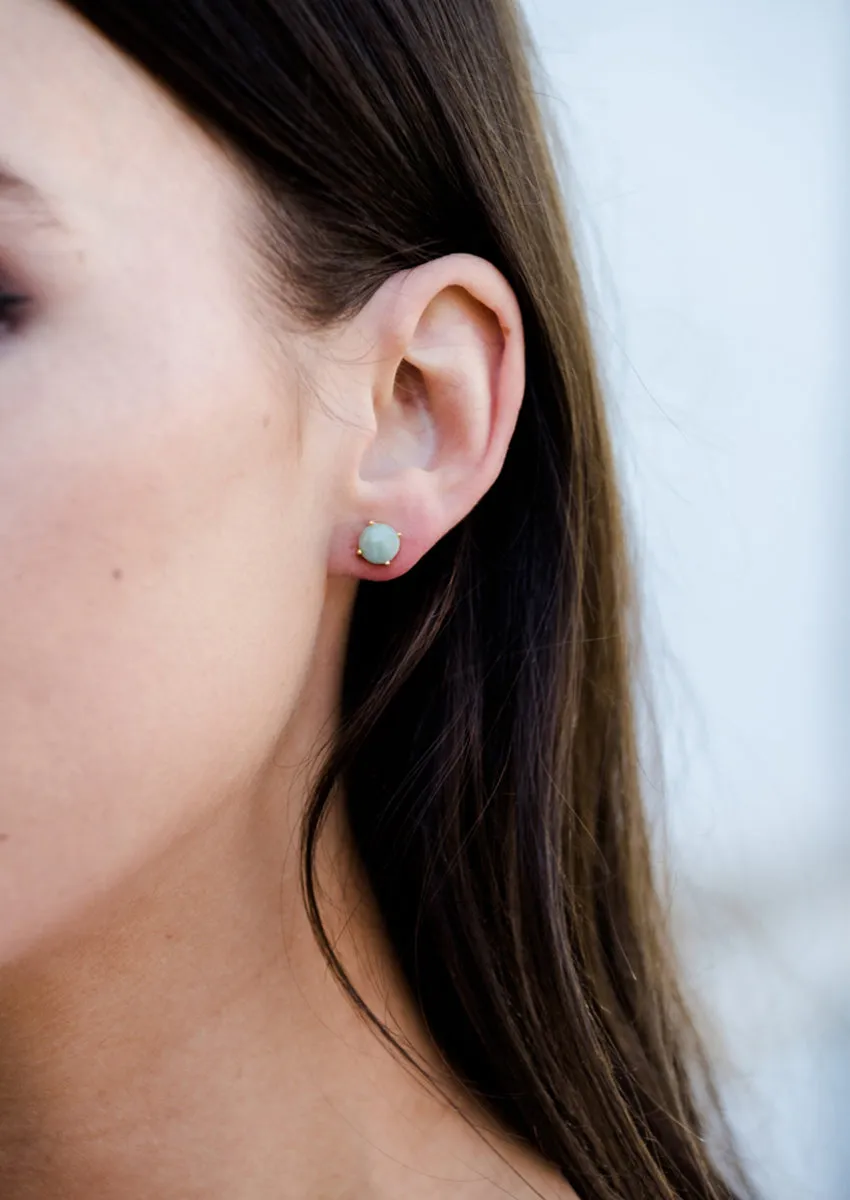 Landon Labradorite Gold Earrings