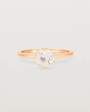 Mandala Solitaire Ring | Morganite & Diamonds