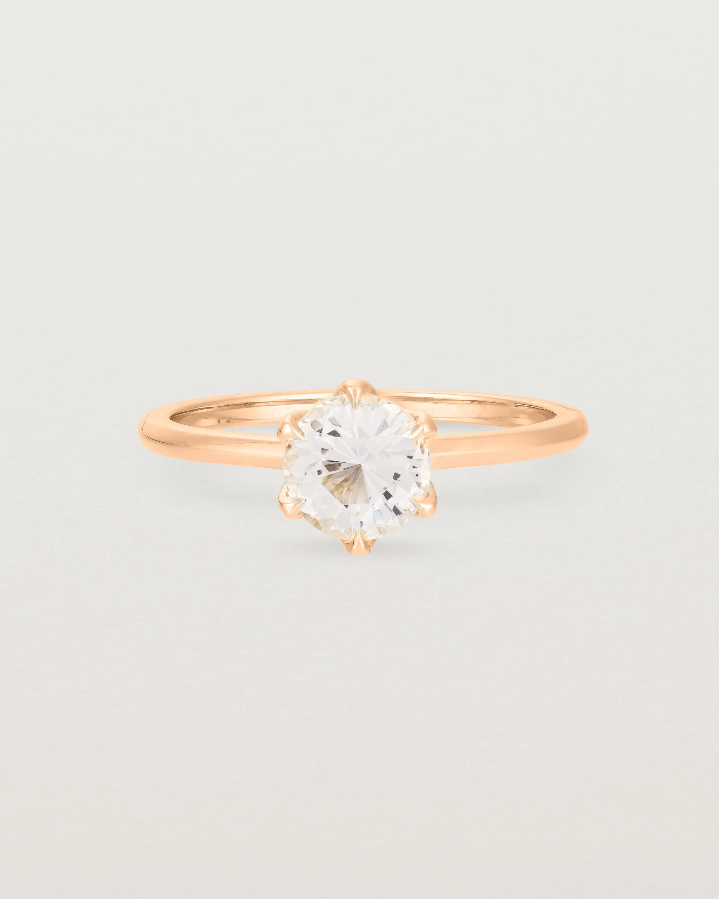 Mandala Solitaire Ring | Morganite & Diamonds