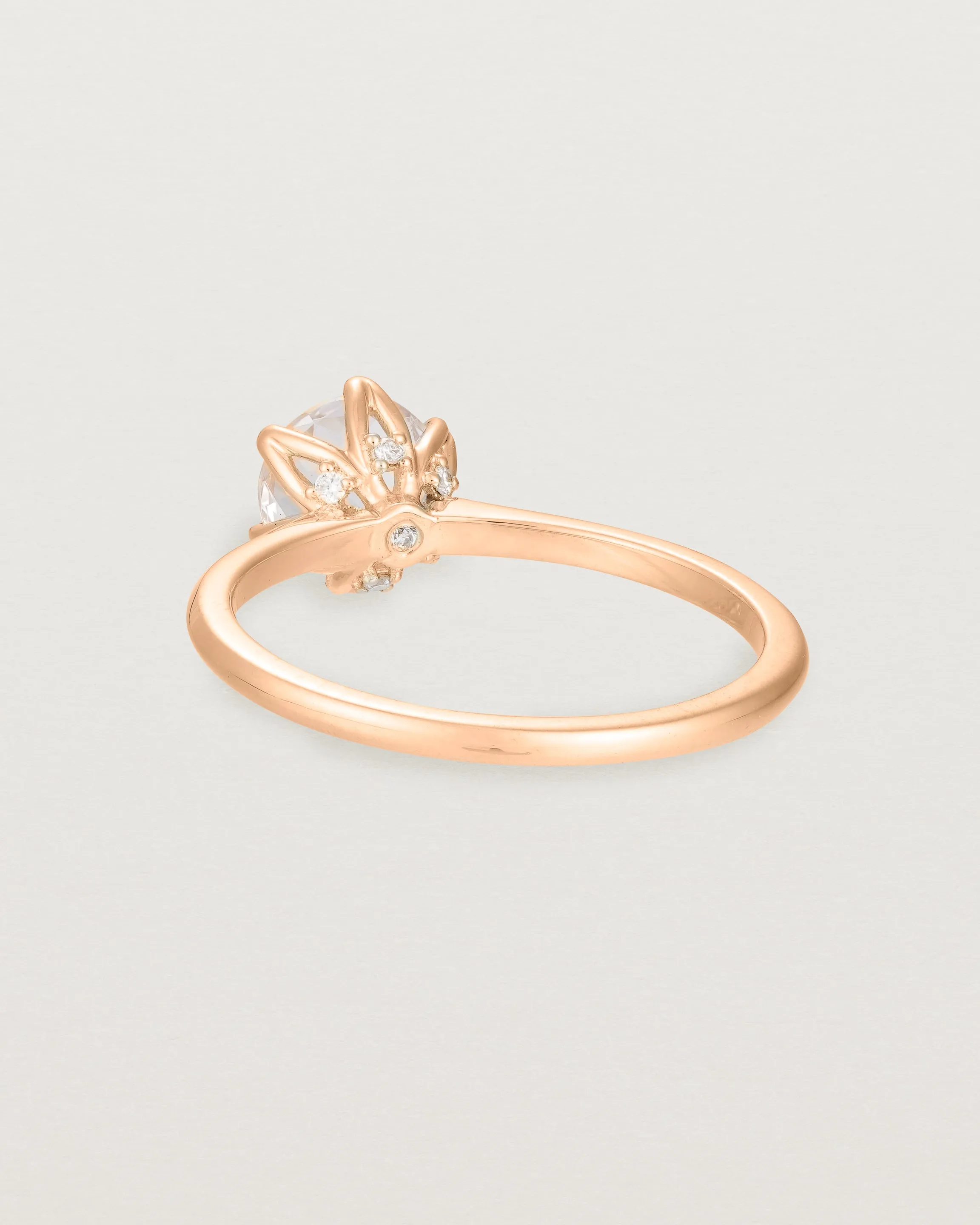 Mandala Solitaire Ring | Morganite & Diamonds