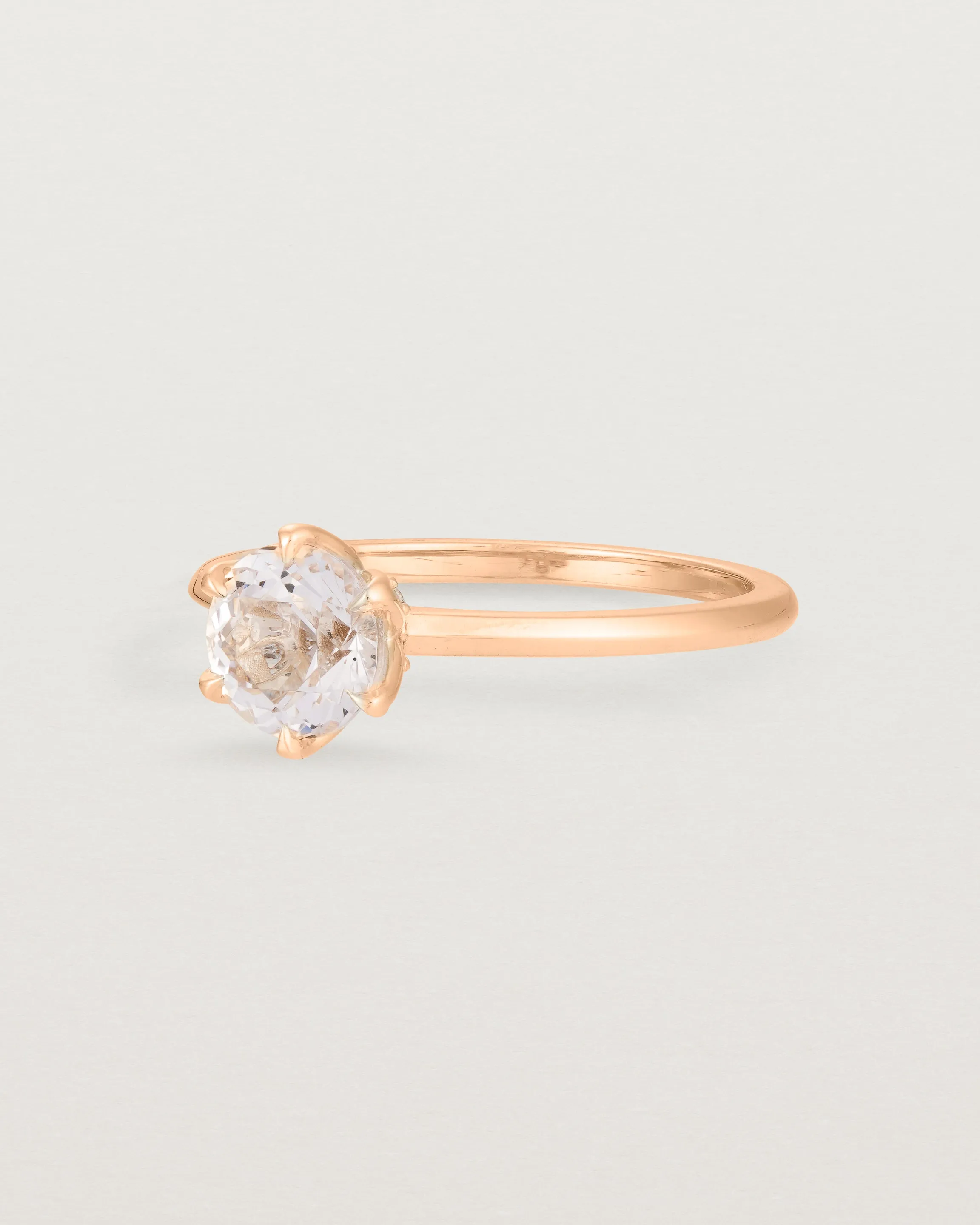 Mandala Solitaire Ring | Morganite & Diamonds