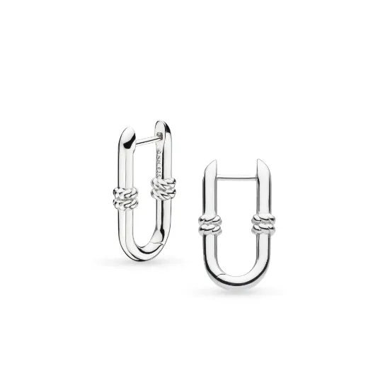 Marina Rope Bar Link Hinged Hoop Earrings