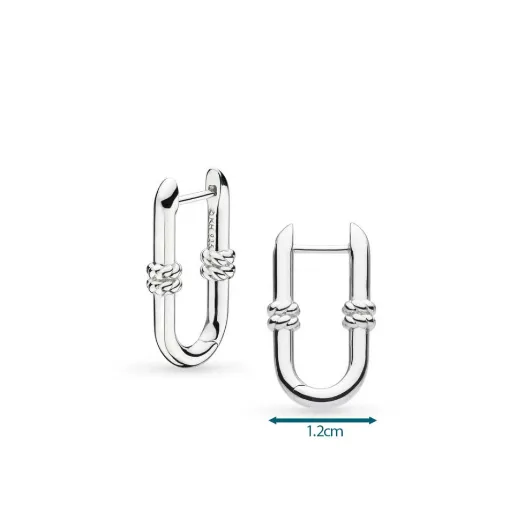 Marina Rope Bar Link Hinged Hoop Earrings