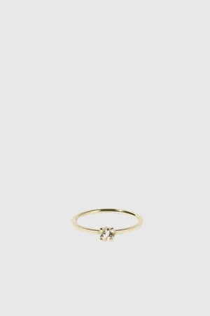 Micro Round Ring - Gold Plated / Morganite